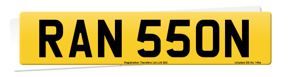 Registration number RAN 550N